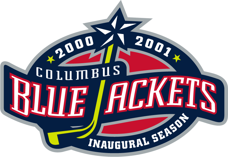 Columbus Blue Jackets 2001 Anniversary Logo iron on transfers for clothing